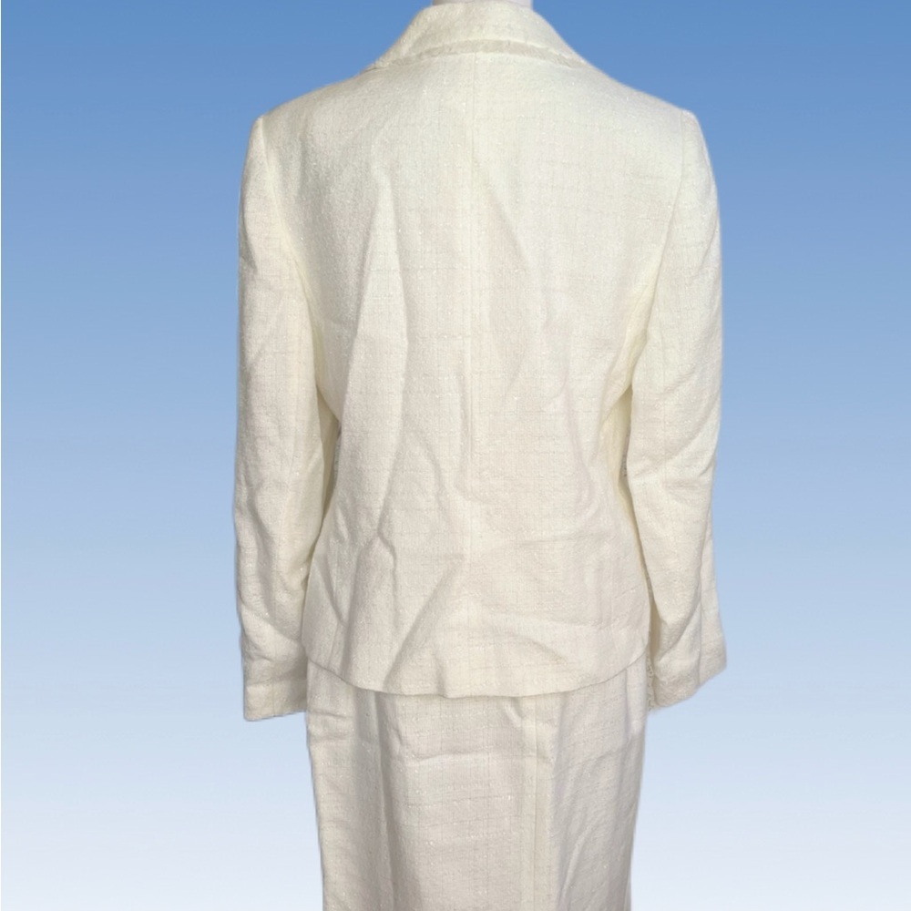 Worthington Cream Textured suit jacket size 10 skirt size 8 - Picture 4 of 15